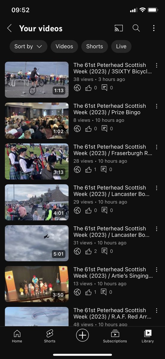 Our YouTube Channel is being updated with some videos of the week. A slow process but we’ll get more loaded in the coming days!