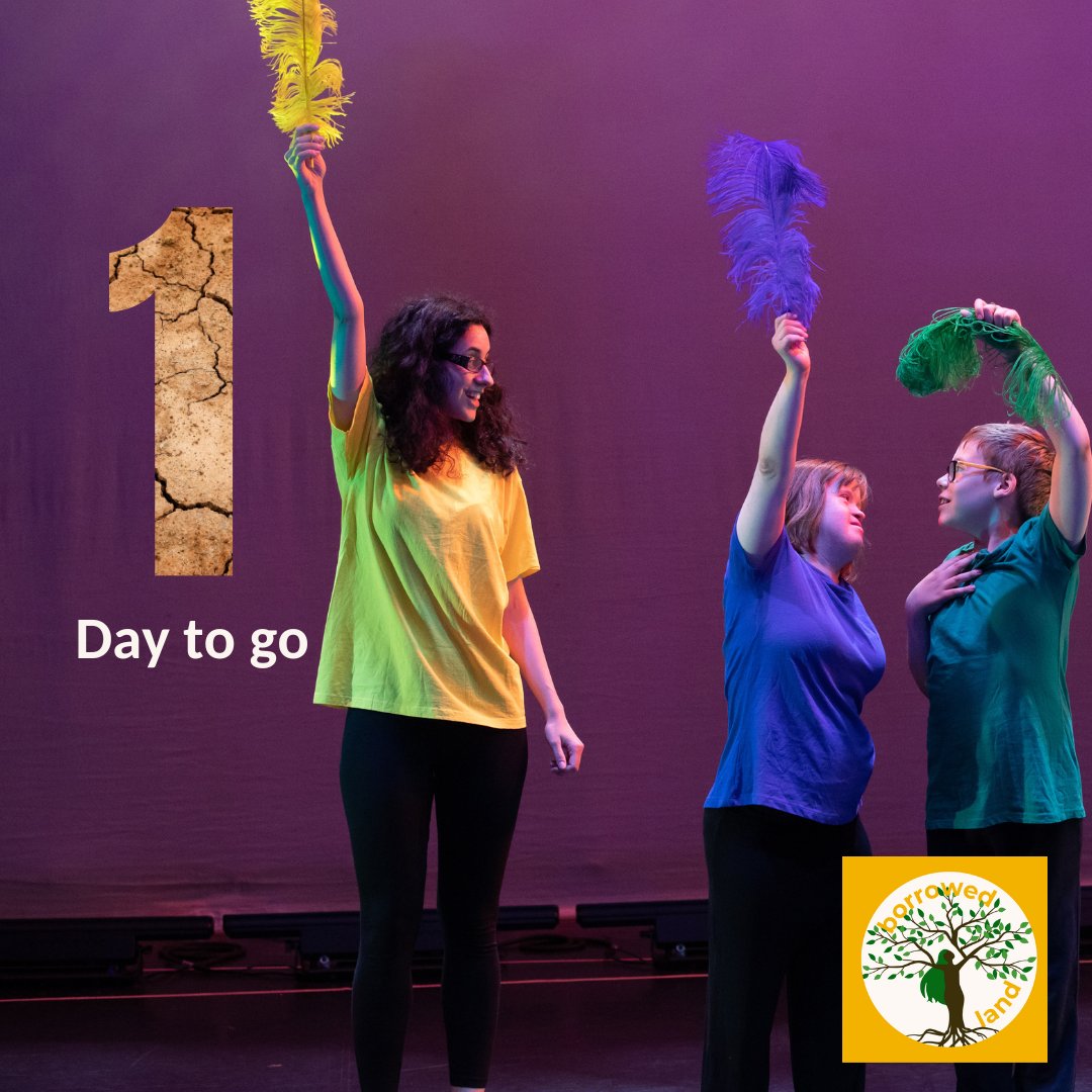MagpieDance's tweet photo. Our full company production, 'Borrowed Land' is tomorrow!! Get your tickets here: https://t.co/ZfTlBgc6EW 

#dance #inclusivedance #learningdisabilityarts #london
[image description: Three dancers holding colourful feathers above their heads next to the number one] https://t.co/8FhDGDHtQC