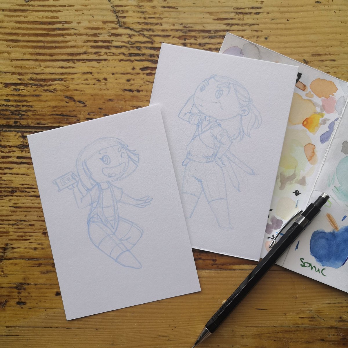 Hibi_'s tweet photo. #summerbreak doesn't mean drawing break 🤗
At least, that's what #leeloodallas and #geraltderivia are saying 😋
.
.
.
#hibi #chibiart #chibi #chibidrawing #art #artist #traditionalart #traditional #sketch #summer #holydays #5thelement #5eelement #witcher #ArtistOnTwitter https://t.co/mQZ0gpERhY