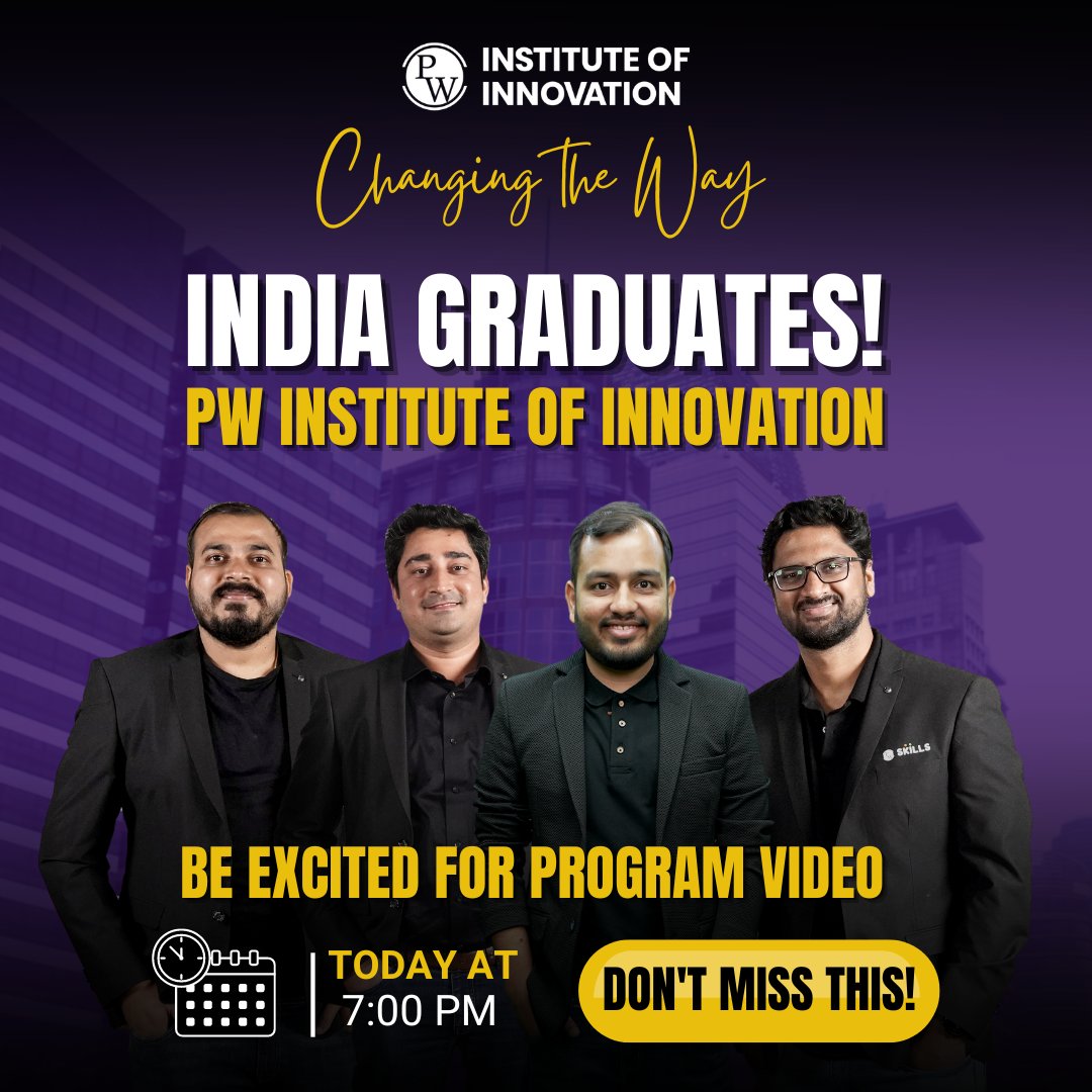 ineuron_ai's tweet photo. Dear PWians ! You cannot miss this!
JOIN US TODAY, 22ND JULY, @ 7 PM SHARP!
🤩✌️
If you want to change the way you graduate!
If you want to be a part of a new era of learning!
How Excited are you? 🔥
#physicswallah #graduates #india #pwskills #pwioi #alakhpandey #tech #it https://t.co/ZYglRKokVI