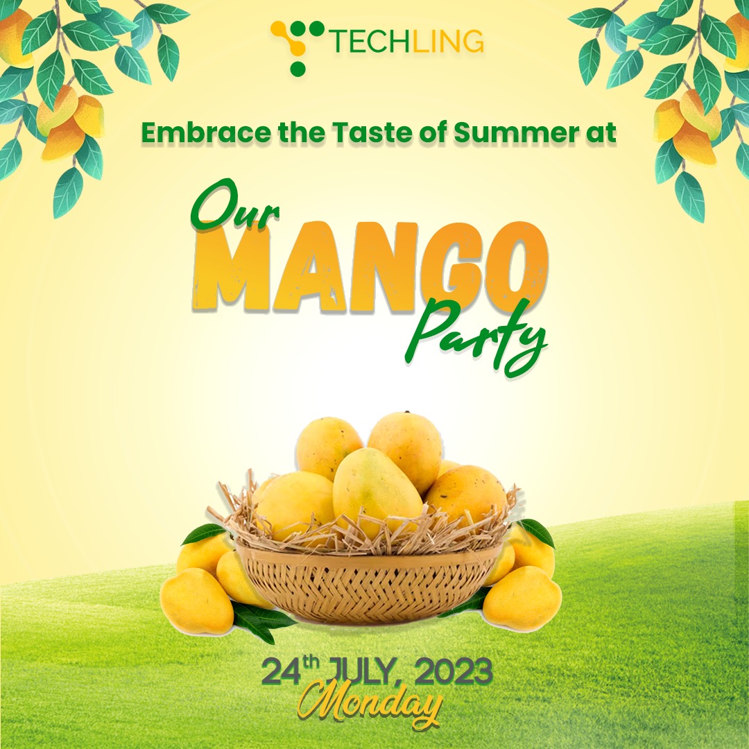 techling_pvt's tweet image. Attention, all our incredible employees! 🌟 Get ready for a heartwarming Mango Day celebration, dedicated to the true stars of our company! Mark your calendars as we embrace the sweetness of summer on Mango Day, happening on Monday, July 24th. 

#MangoParty #MangoDay #Techling