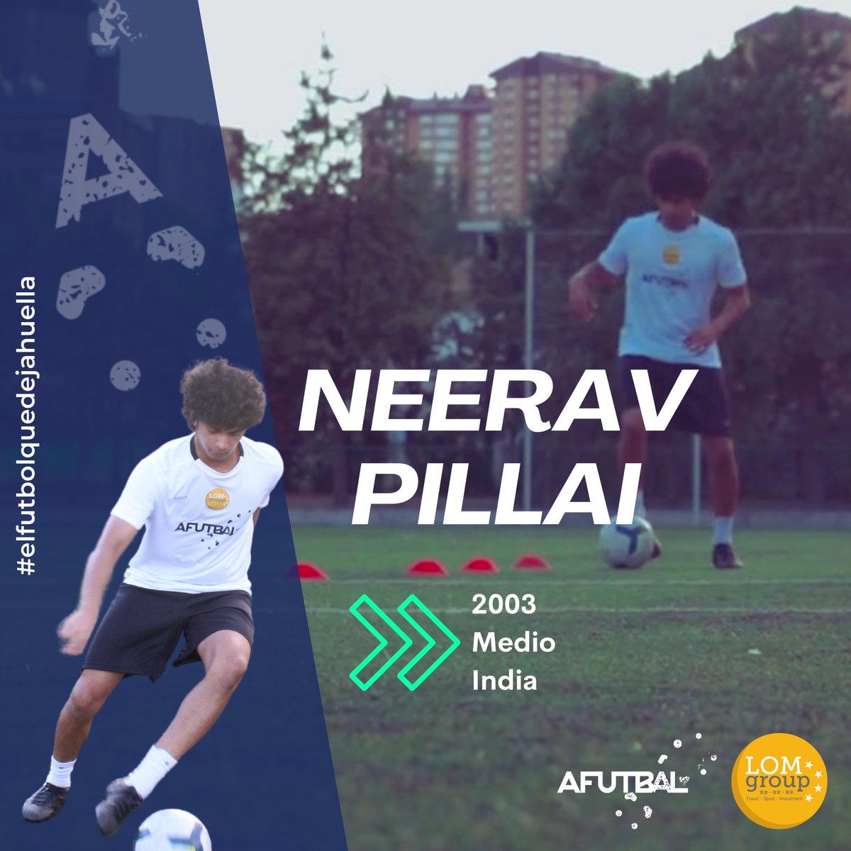 ALTO RENDIMIENTO | La nueva incorporación al Programa de Alto Rendimiento AFUTBAL es Neerav Pillai ⚽️

👶🏻 2003
🧍🏻 Medio
🇮🇳 India

¡Bienvenido Neerav! 👌🏻

#afutbal #altorendimiento #elfutbolquedejahuella #lomgroup #neerav