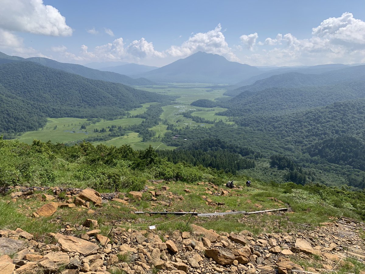 OZEだぜ⛰ 尾瀬ヶ原は遠目だと広大なゴルフ場に見える⛳️