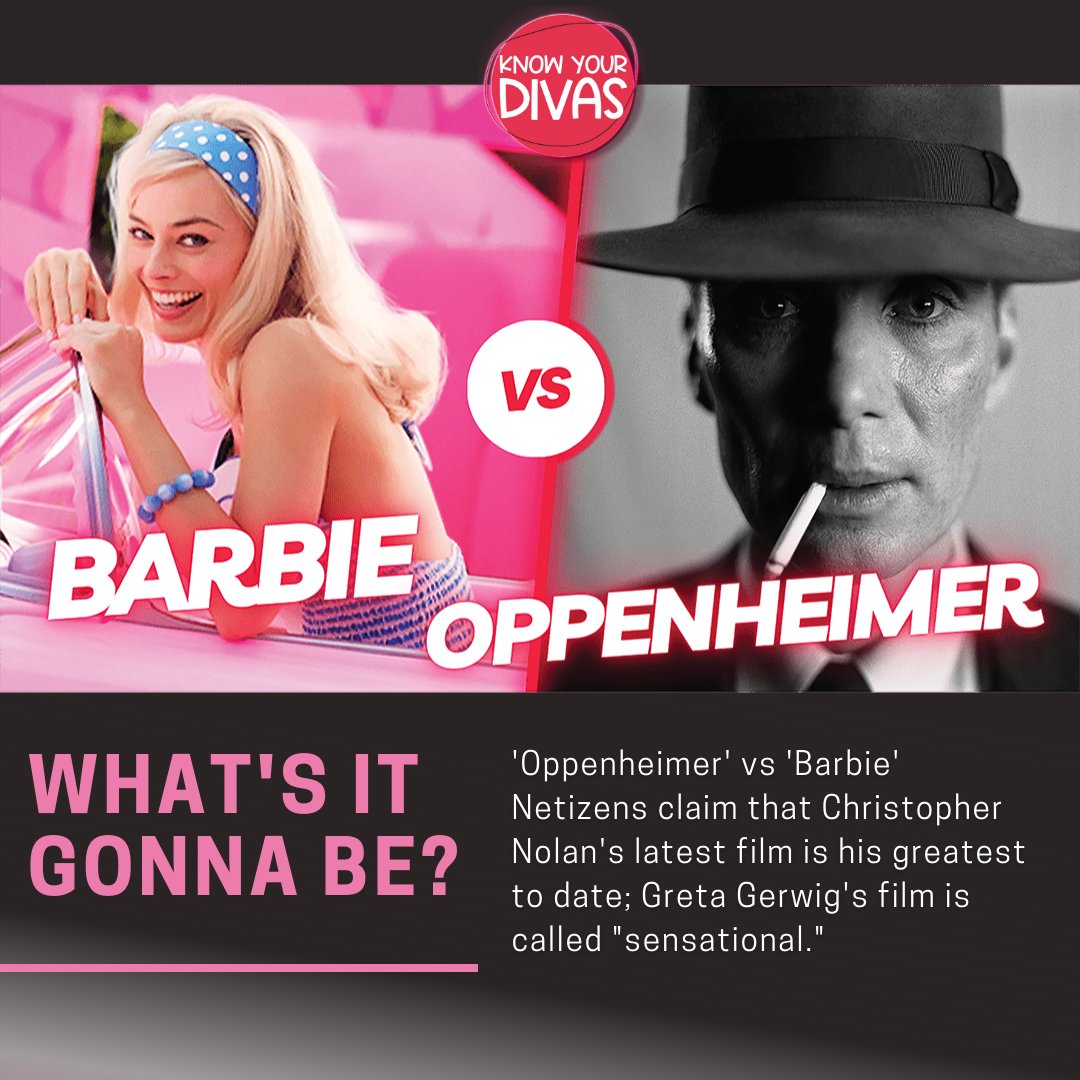 knowyourdivas's tweet photo. 🎥 Film Buzz Alert! 🎬🌟 

#OppenheimerMovie #BarbieFilm #ChristopherNolan #GretaGerwig #CinematicMasterpiece #SensationalMovie #FilmFanatics #MovieMagic #BlockbusterAlert #FilmFrenzy #HollywoodMagic #CriticsChoice #MovieTime #MovieNight #PopcornTime #KnowYourDivas #KYD https://t.co/XwWOscPk74