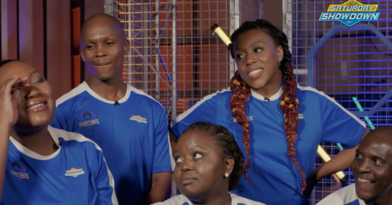 Mzansimagic's tweet photo. Team #FrankysFinest fought bravely tonight and walk away with their heads held high.
Congratulations to Team #BLT! The next time you see them, they will be up against Team #FireFairies in the #SaturdayShowdown finale for that massive grand prize.