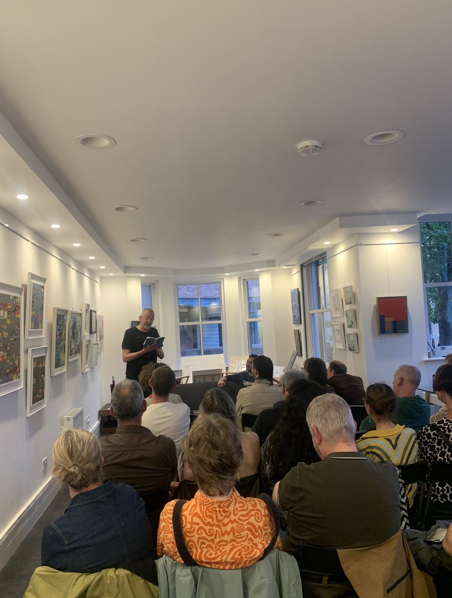 Thanks to all who came to @Mr_Dave_Haslam’s Adventure Everywhere: Pablo Picasso’s Paris Nightlife event @SaulHayFineArt last night (it’s been a busy old week!) – reading from the latest Art Decades book and chatting to guest interviewer @TheGregling. (Photo courtesy @LouLouMach.)