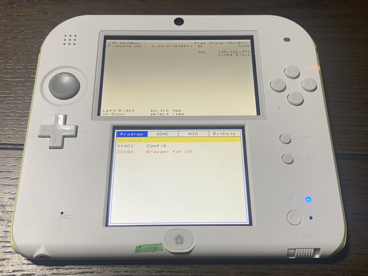 blackbe38744062's tweet image. Nintendo 2DS Prototype X2 

を入手しました！

まさか手に入るとは思わなかった貴重な1台になります。
ユーザー名が11135？

PW908001994
DP1-本体C:0 0 5
本体Ver.0.0.0-0U

#Nintendo #2DS #3DS #Prototype #X2 #NFR #任天堂　#非売品　#試作機　#開発機　#開発用 #レトロコンシューマー愛好会