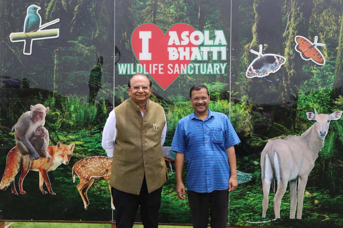 LtGovDelhi's tweet photo. A Remarkable Day in the Greening of Delhi!
On Van Mahotsav, along with Hon'ble CM, Shri @ArvindKejriwal, initiated the setting up of TapoVan, NakshatraVan &amp; RashiVan at Asola-Bhati Sanctuary.
Trees &amp; Plants associated with hitherto esoteric concepts will now be available for all. https://t.co/deGE37UrKp