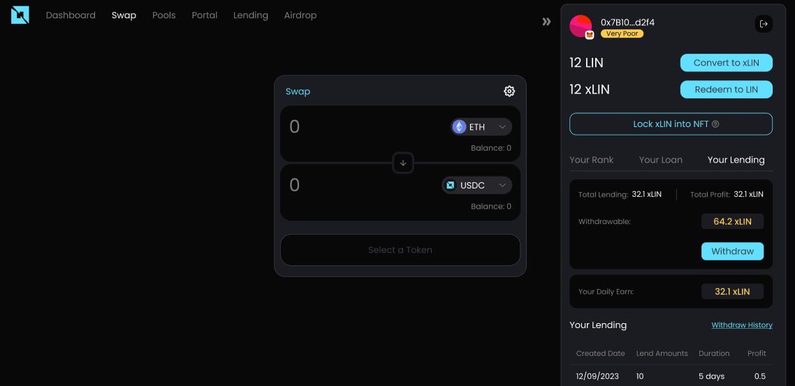 BaseBank_ai's tweet photo. What's in @Linea_Swap Mainnet?

Linea Swap team is currently working day and night on developing new features for Mainnet. Keep an eye out for the Linea Swap Mainnet launch, as it will usher in a new era of #DeFi

Get ready to experience a new era of decentralized finance.🚀🚀🚀