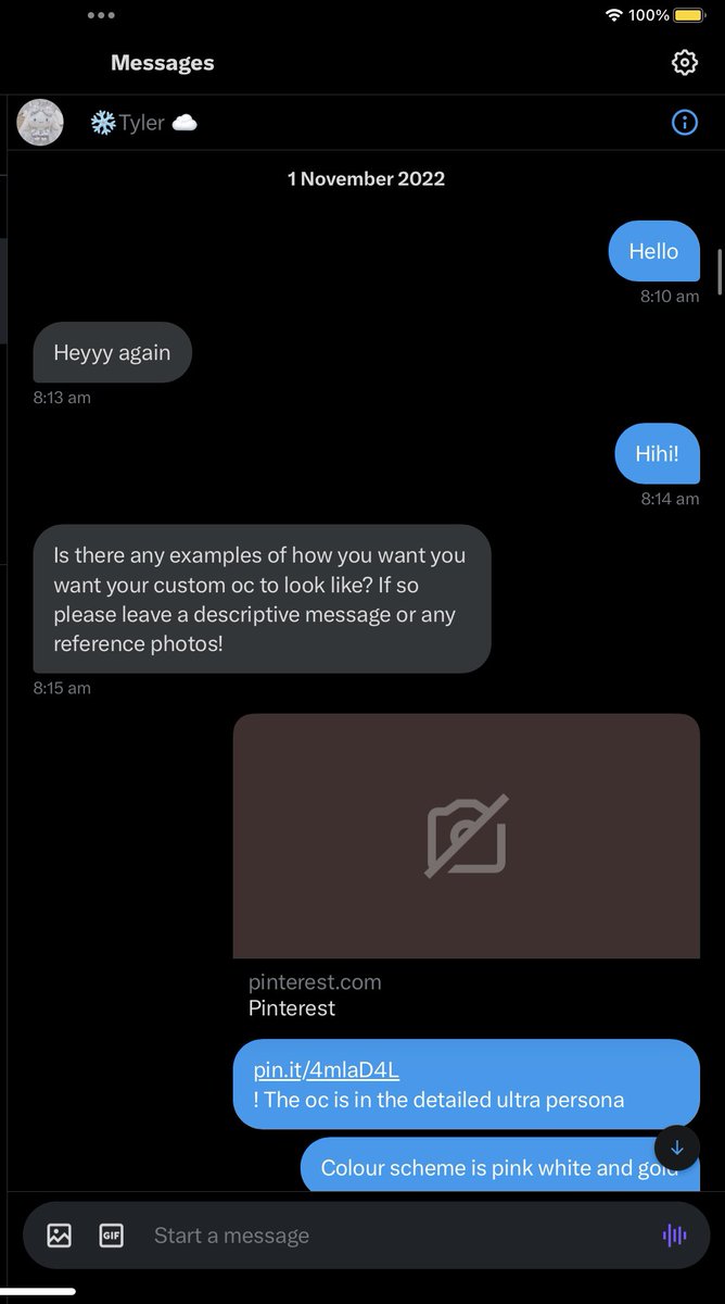 99becks_'s tweet photo. MAKING AN EXPOSING TWEET ON @CLNNABUN (she has deactivated and made a new acc @.T_vampy)

Explaining what happened :
I commed her late October 2022 for 2 custom oc reference sheets ( i paid val 21 )

At first, me and ehr talked a lot and she was rlly nice <3

RTS APP

1/16 https://t.co/e3ScRSzhsD