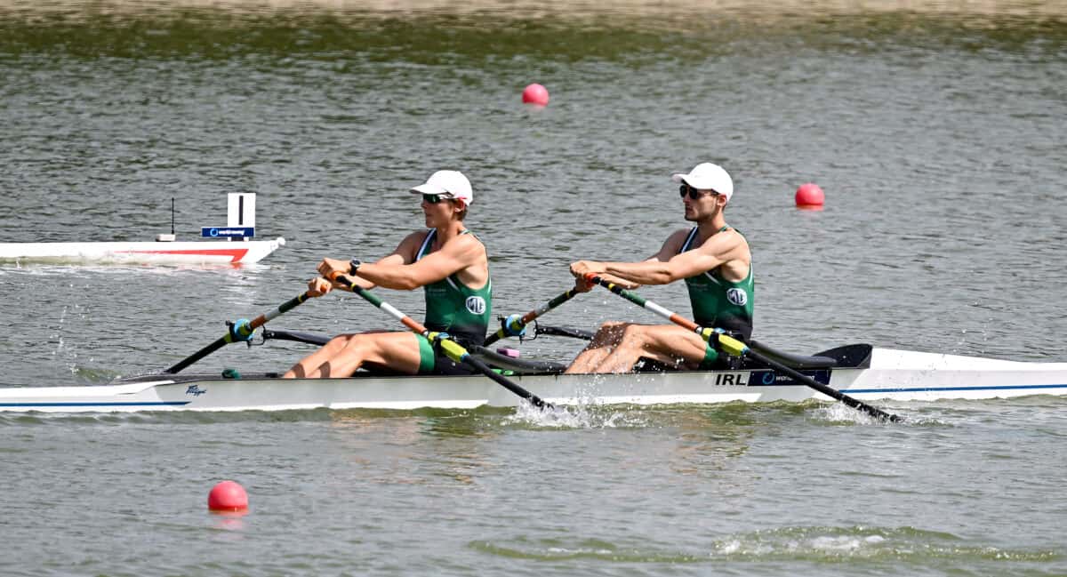 lmgorman77's tweet image. Two from two for the Irish. Rory O'Neill and Ciarán Purdy hunted down and beat France to win their semi-final of the lightweight double sculls in Plovdiv. Brian Colsh and Konan Pazzaia had won their doubles semi at the World Under-23 Championships. See: RowReport.ie