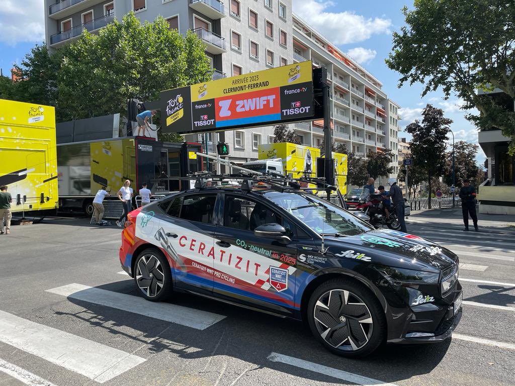 CERATIZIT Pro Cycling (@ceratizit_wnt) on Twitter photo Our brand new, 100% electric <a href="/skodade/">Škoda Auto Deutschland</a> Enyaq is ready for its first <a href="/LeTourFemmes/">Le Tour de France Femmes avec Zwift</a> 👊
Thanks for the support <a href="/AutohausSeitz/">Autohaus Gruppe Seitz</a> ❤️
#TDFF2023 Our brand new, 100% electric <a href="/skodade/">Škoda Auto Deutschland</a> Enyaq is ready for its first <a href="/LeTourFemmes/">Le Tour de France Femmes avec Zwift</a> 👊
Thanks for the support <a href="/AutohausSeitz/">Autohaus Gruppe Seitz</a> ❤️
#TDFF2023