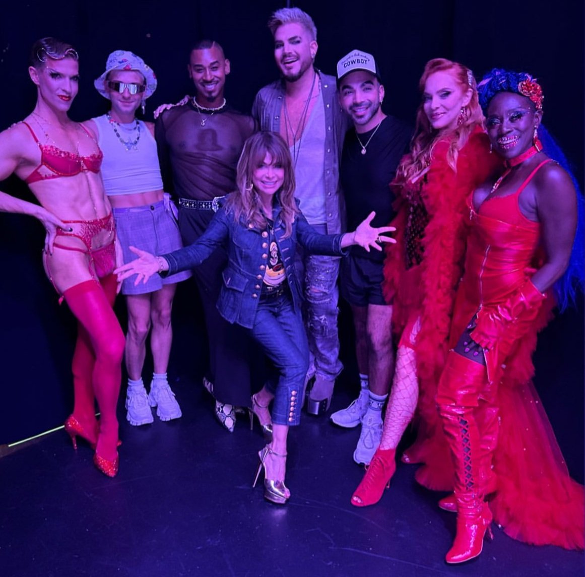 jackischechner's IG stories: 
scontent-ams4-1.cdninstagram.com/v/t51.2885-15/… 
scontent-ams2-1.cdninstagram.com/v/t51.2885-15/… ~ Adam, Oliver, Johnny & Paula Abdul backstage with Jake Dupree, Kalyd Sebastian Odeh, Carmit & Sarah Ferguson at the AIDS Healthcare Foundation's burlesque West Side Story in LA.