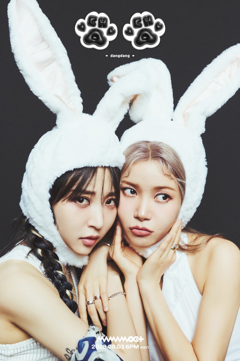 RBW_MAMAMOO's tweet photo. [#마마무+]

1st Mini Album 
[TWO RABBITS] 

🐾 CONCEPT PHOTO 🐾

Album Release✔ 
2023.08.03 6PM (KST) 

#마마무플러스 #MAMAMOOplus
#솔라 #Solar #문별 #MoonByul
#TWO_RABBITS #댕댕 #dangdang https://t.co/xb9q6DH7j4