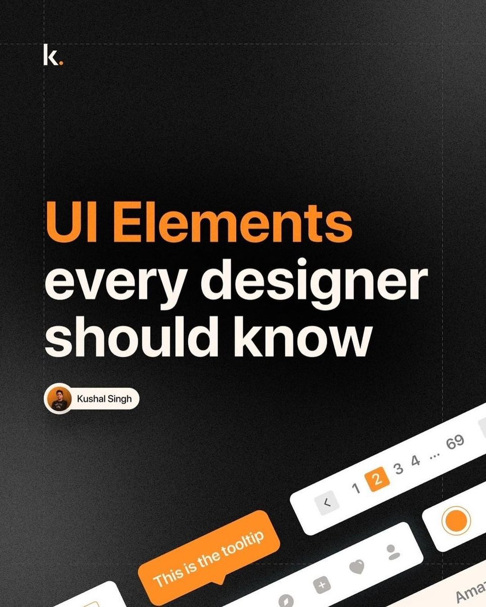 UiSavior's tweet image. Hi guys 👋, to whom it may concern, checkout this few U.I Elements you need to know about, they are essential, explore them if you can, they might be useful to you in one way or the other................#Designgod #uidesign  #uiuxdesign #UIUXDesigner #uiuxdesigners