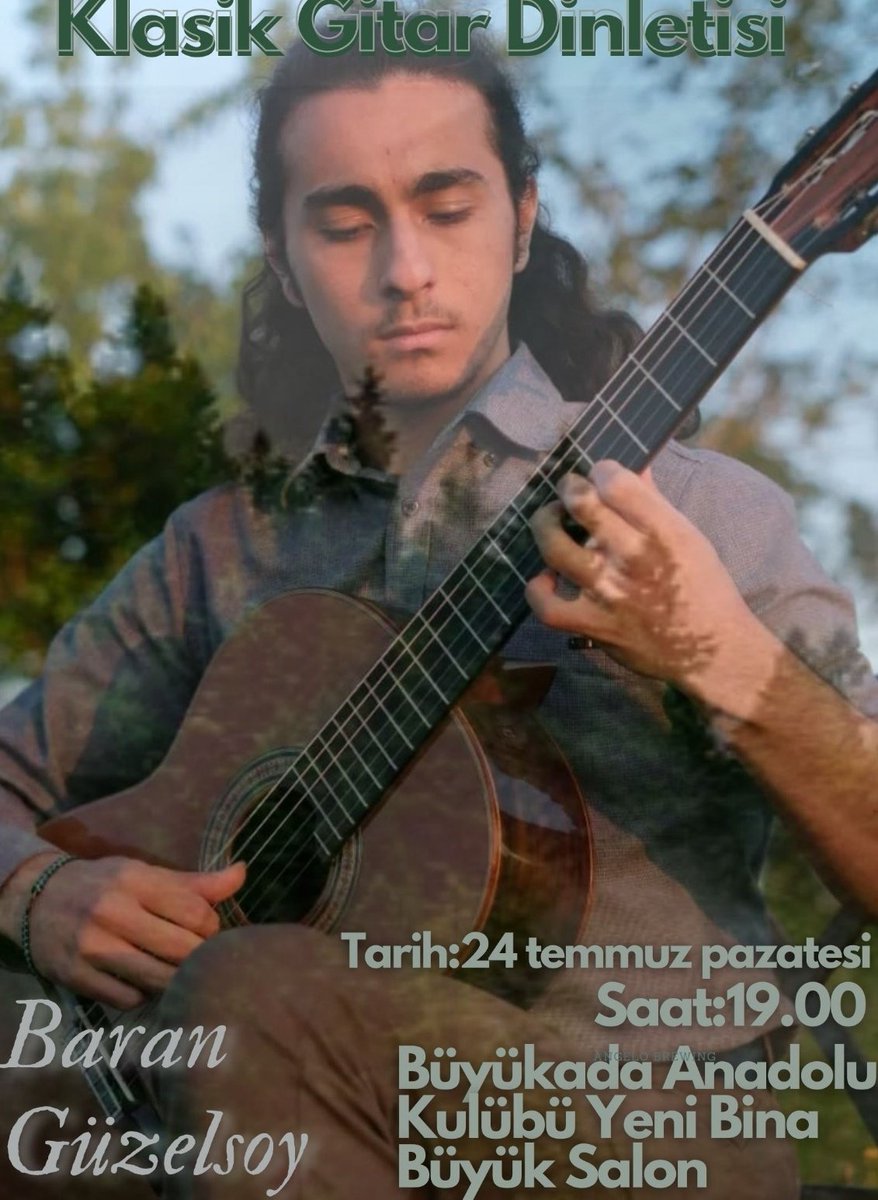 leventfarslan's tweet photo. Mezun Öğrencim Baran Guzelsoy'un Büyükada Anadolu Kulübünde vereceği klasik gitar resitaline bekliyoruz... Sayın Raffi Arslanyan'a Baran'a verdiği destek ve katkılardan dolayı ve bu dinletinin gerceklesmesini sağladığı için çok teşekkür ediyorum. #classicalguitar #klasikgitar https://t.co/IIYnE7ZWDR