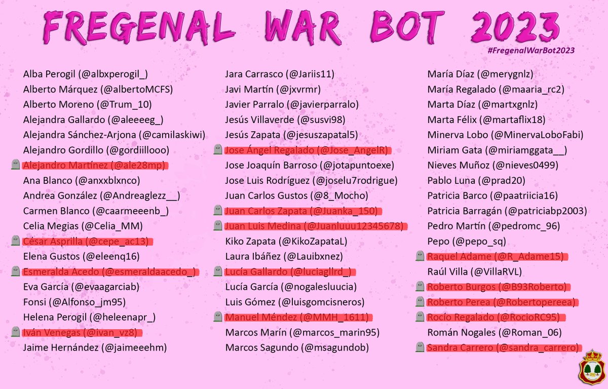 FREGENAL WAR BOT tweet media