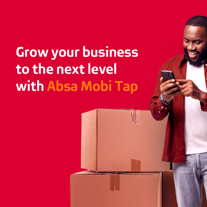 AbsaUganda's tweet photo. Are you a business owner? The #AbsaMobiTap is a convenient way to receive card 💳 payments from your customers via your mobile phone.📱It's instant, and will get things done just in time!