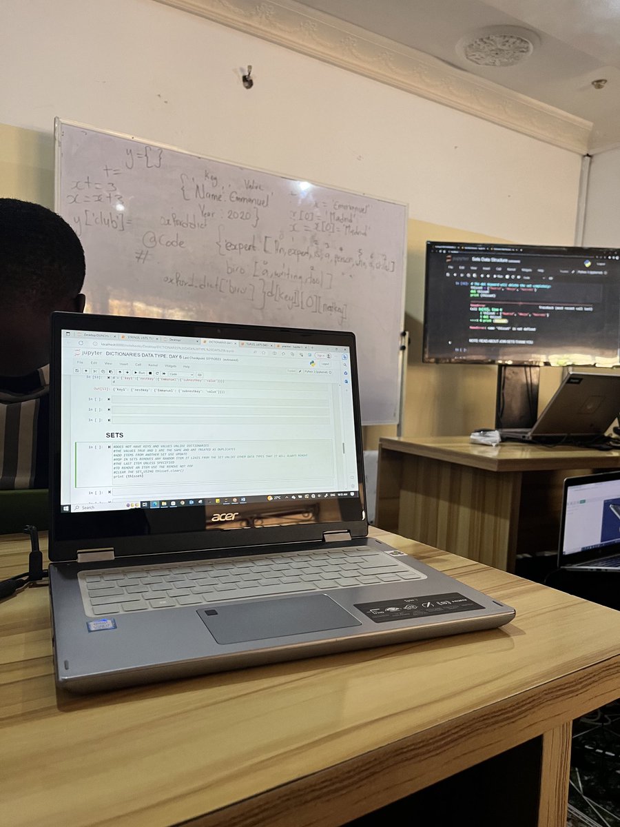 dunchichi's tweet image. Powering through dictionaries and sets data structures in Python programming
⁦@code_plateau⁩ 
#codeplateau