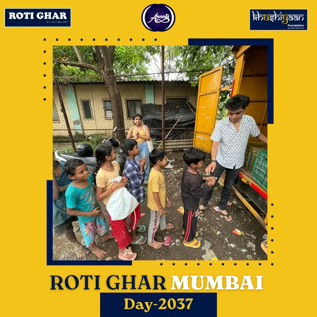 RotiGharIndia's tweet photo. Date : 13-07-2023
Location :
Delhi
Valsad
Vitava
Mumbai
Roti Ghar : Day 2037
"The highest of distinctions is service to others"
Be kind to everyone and spread happiness across!
.
#upliftingsociety #helpingothers #feedingkids #hungerfree
#Hungerfreeindia #Kidsofrotighar https://t.co/y5A6DdKb9D