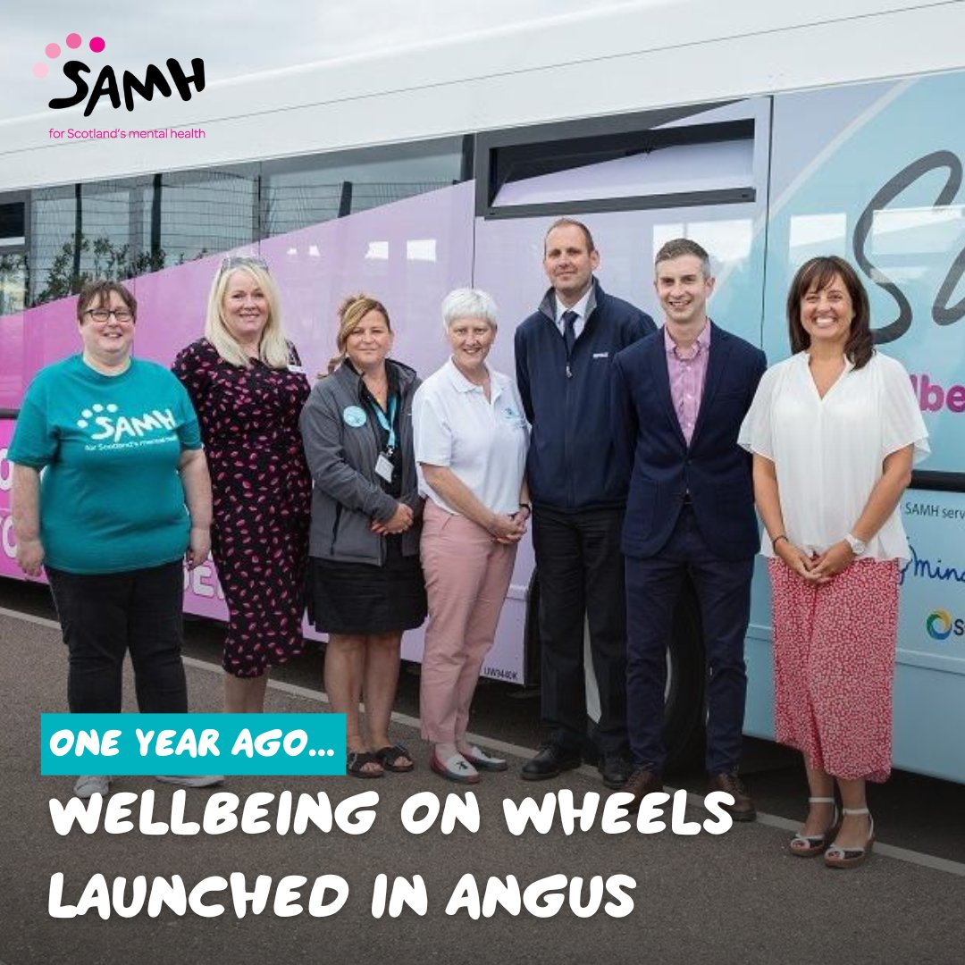 #OnThisDay in 2022 we launched our Wellbeing on Wheels in Angus 🚌

Every week, our bus enters the heart of communities and provides mental health support, with no appointments or referrals needed.

See our list of pit stops ➡️ samh.org.uk/about-us/our-w…