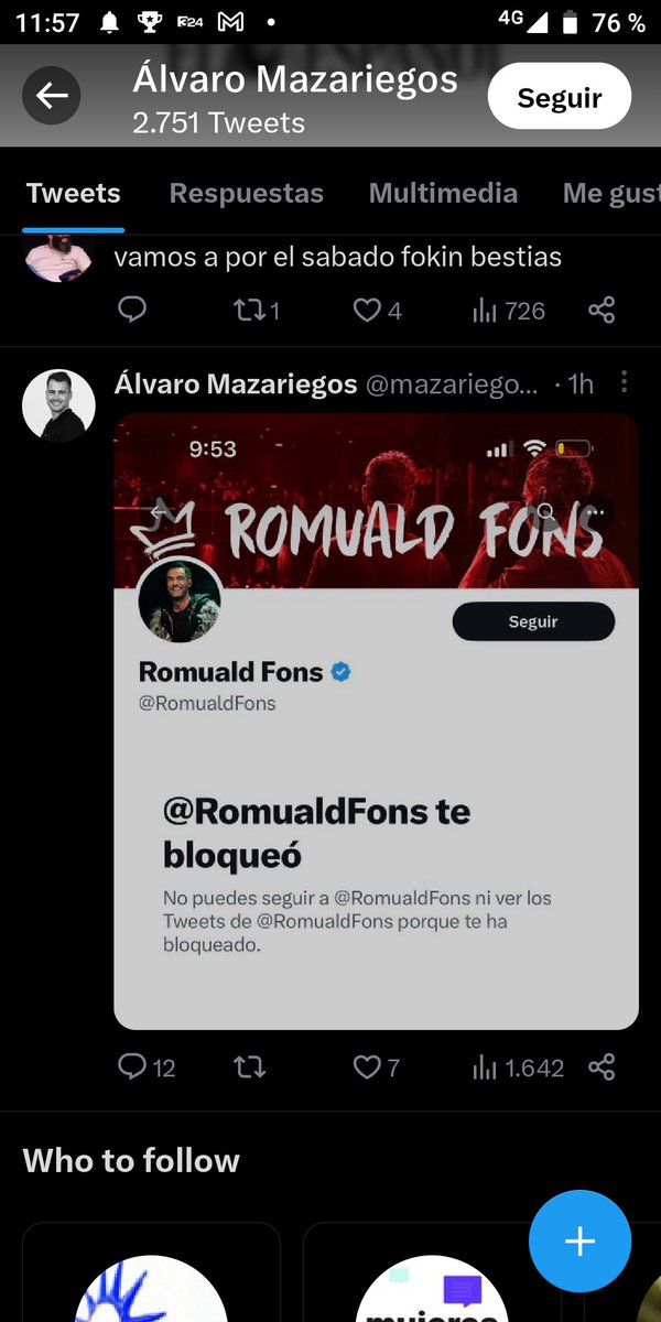 AlbertMC1979's tweet photo. @RomualdFons @mazariegos_seo @elespanolcom Encima presume del bloqueo. Quizá el pobre solo buscaba visibilidad 🤷🏻‍♂️ https://t.co/SYb9Fzub16