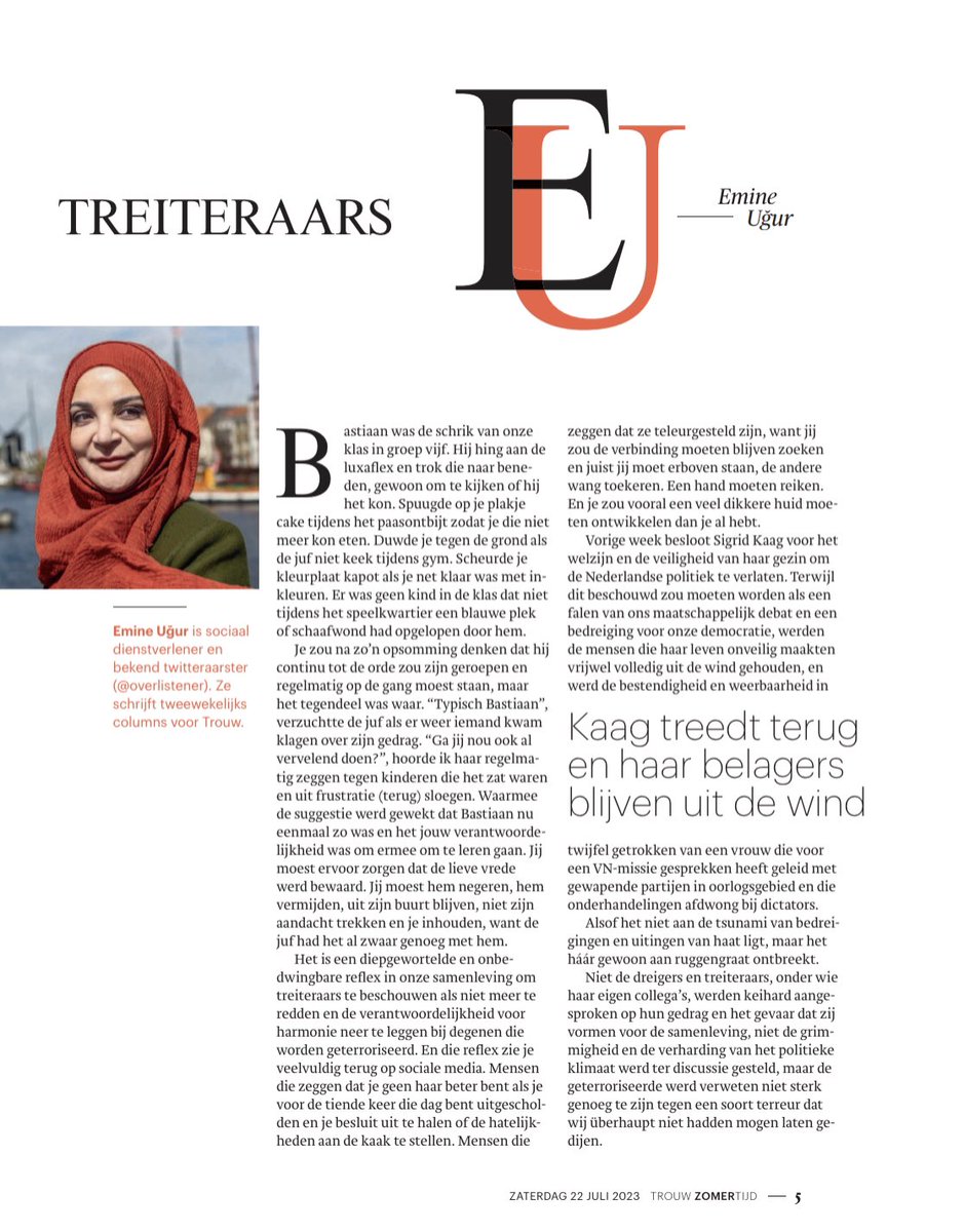 Mijn column van 22 juli 2023 voor <a href="/trouw/">Trouw</a>.

Over online terreur.