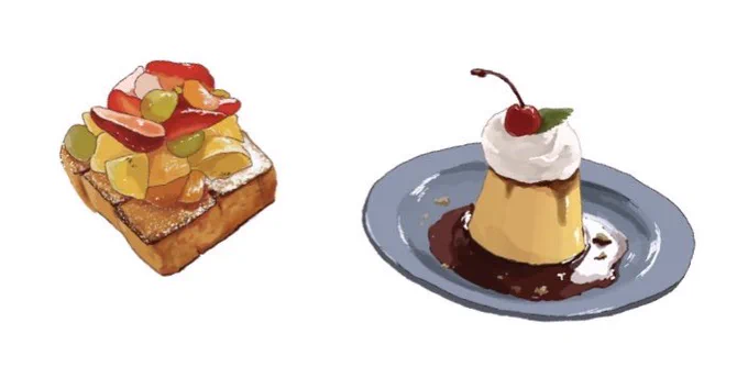 最近は食べ物ばかり描いています  #イラスト #illustration