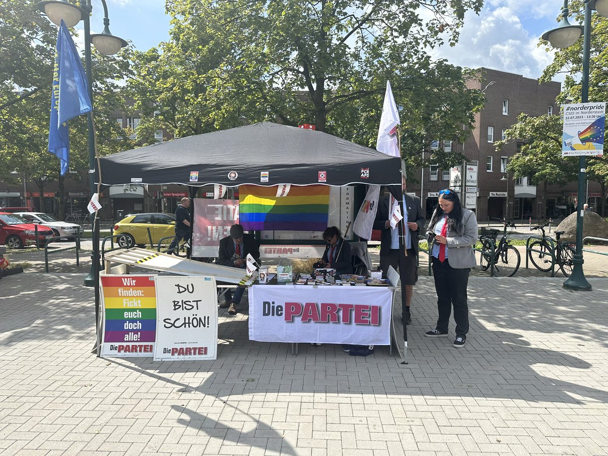 Wir sind ready! #norderpride #CSD #Norderstedt #diePartei #zwinkersmiley