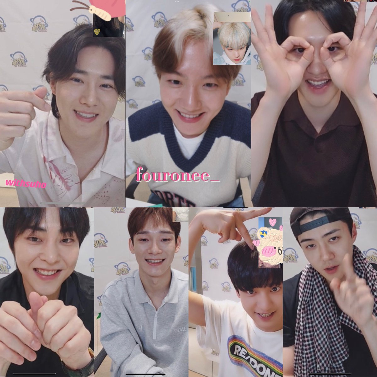 xunhuas's tweet photo. EXO during their StarRiver video call event today‼️🤳🏻🤍 https://t.co/PLlfG26U3J