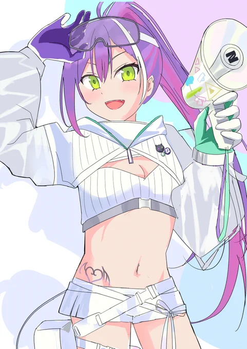 ポニーテールは流石に尊過ぎました #TOWART #常闇トワ新衣装