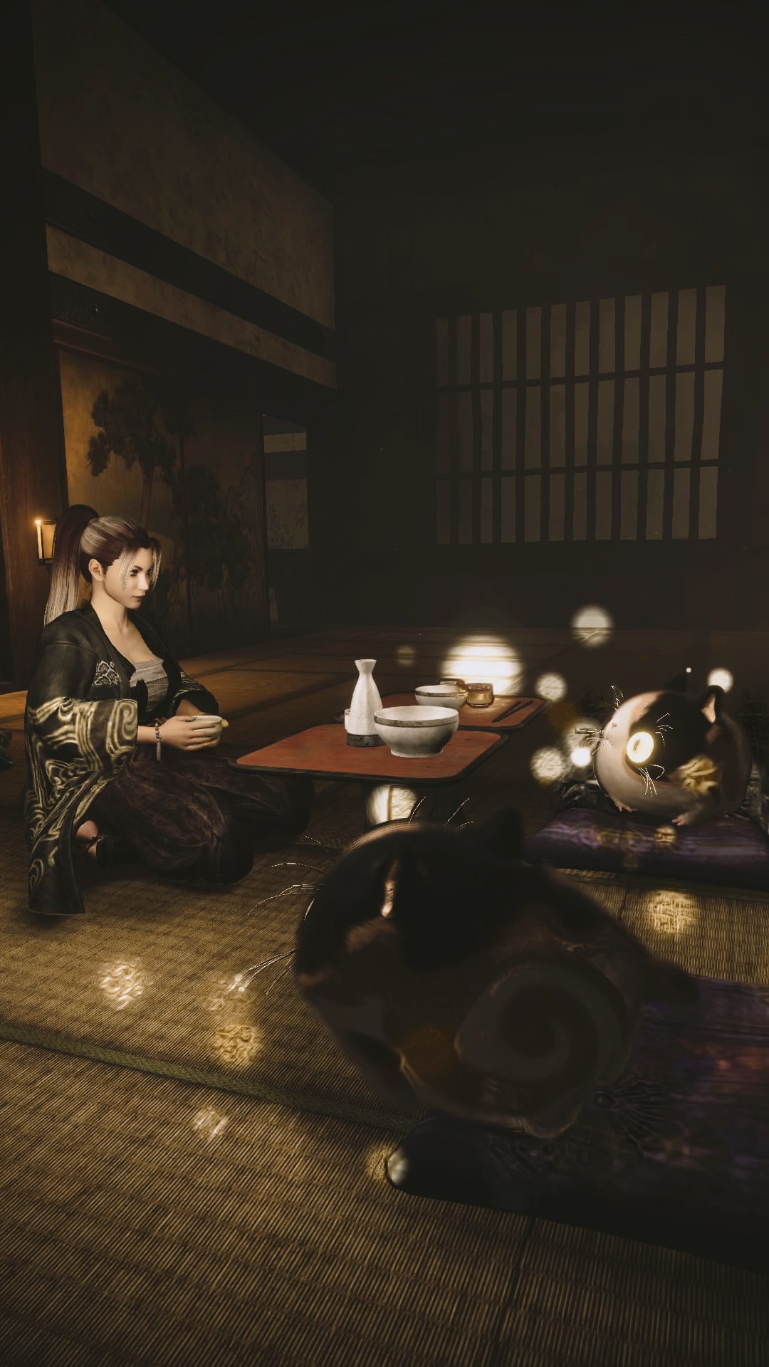 ৎ୭ εѵα xεяσ ֢֪ ݁ ˖ on Twitter "⚪ Nioh 2 🟢 tea time with scampuss cat 🍵