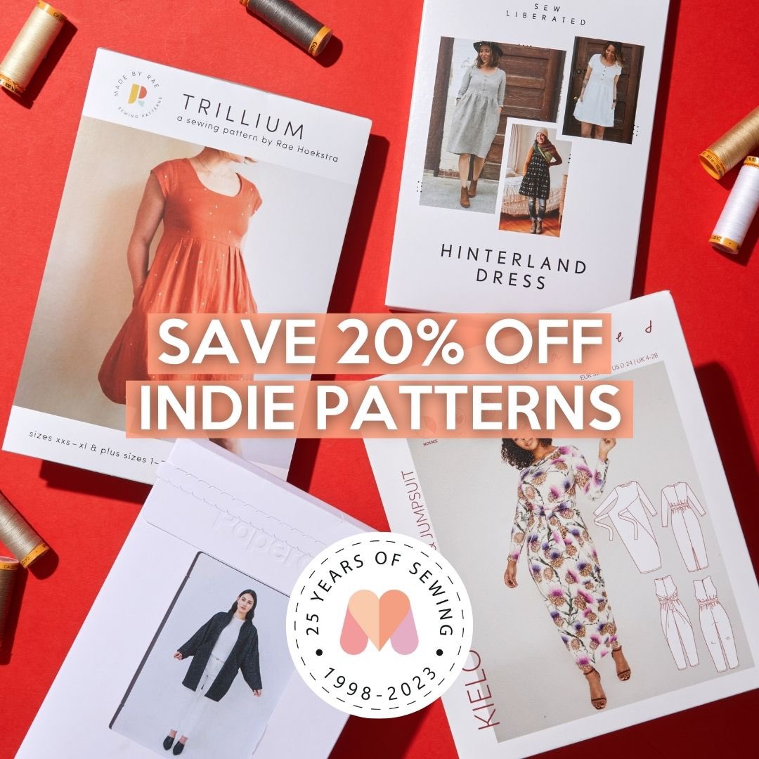 Save up to 20% off Indie sewing patterns this weekend 

Use the code SEWINDIE to save 10% - Minerva Craft Club members save 20%

Offer runs until midnight (GMT) on Sunday 23rd July

tidd.ly/3OaPGUa (afflink)

#sewing #sewingpatterns #dressmaking #minerva