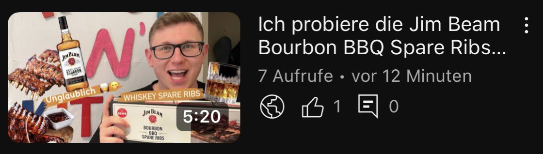 ytkaso_bln's tweet photo. Das neue Video ist jetzt online ๐๐.Ich probiere die Jim Beam Bourbon BBQ Spare Ribs ๐ฅ๐Hier gehts zum Video: https://t.co/6zFk00t3EV
#SpareRibs #JimBeam #NewVideo #NeuesVideo #Youtube #Youtubevideo #Barbeque #BBQ #Grillen #Sommer #Berlin #Pork #Lecker #Testvideo #Rewe https://t.co/3OPH9bJKXG