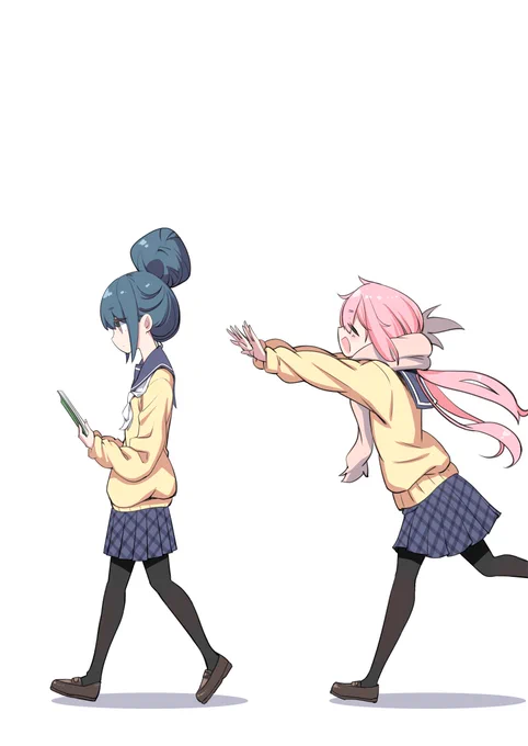 とつげきー! #ゆるキャンΔ #志摩リン #各務原なでしこ