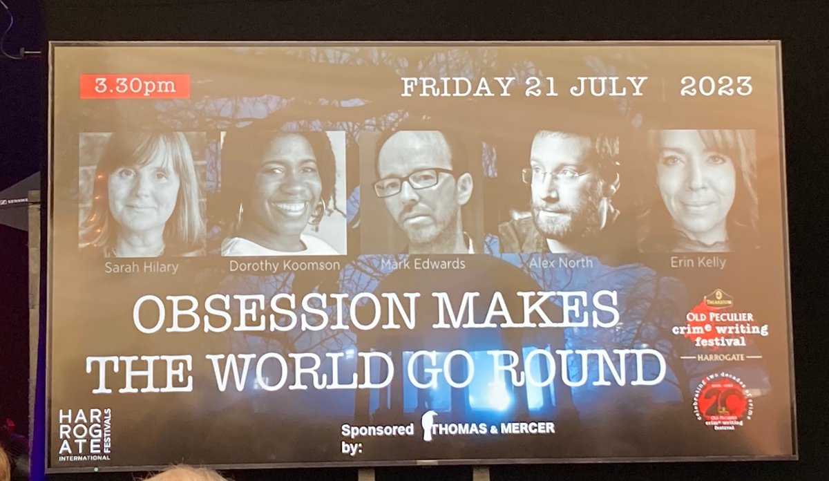 Emily Brontë @TheakstonsCrime ... @mserinkelly : 'What's the best book ever about obsession?' @DorothyKoomson : 'Wuthering Heights. That book is a masterclass in the types of obsession available to the human psyche.' (Jane Eyre had honourable mention too.) @BronteParsonage