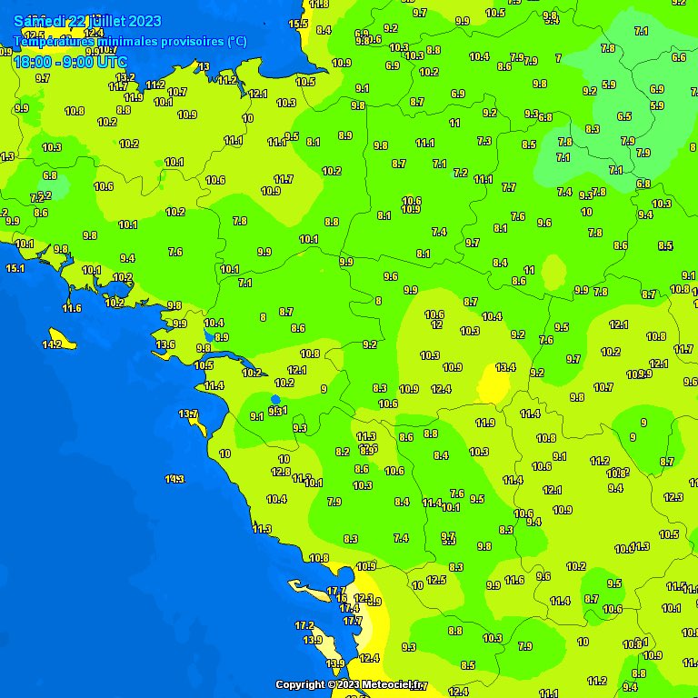 ClimatVendée on Twitter "Les températures ont été fraîches ce samedi matin en vendee 7.4°C à