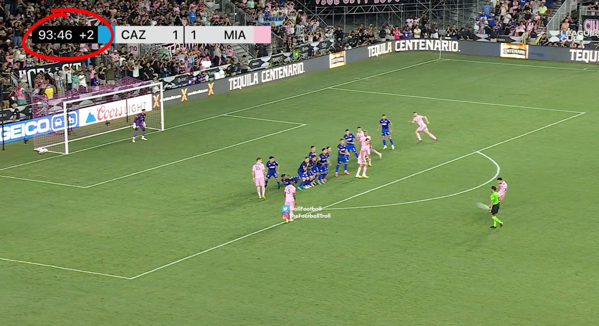 Kween_not_Queen's tweet photo. @InterMiamiCF Wasn’t added time only 2 mins 👀😂😂 https://t.co/lPjc5A3mPH