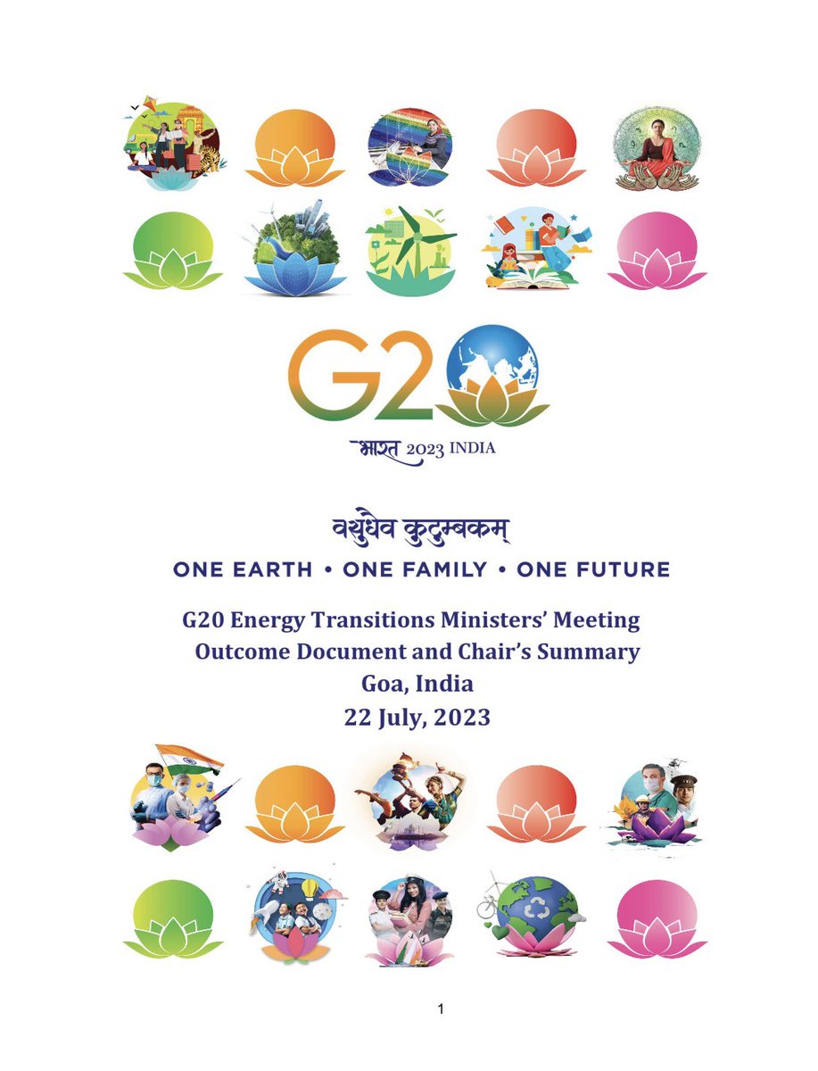 g20org's tweet photo. @HardeepSPuri @COP28_UAE @PetroleumMin @MinOfPower @PIB_India @MIB_India @CoalMinistry @MinesMinIndia @T20org @orfonline @BloombergDotOrg The #G20 Energy Ministers at #G20ETMM have adopted the ambitious &amp; forward-looking:
 
▶️ Outcome Document &amp; Chair’s Summary
▶️ Annexure: G20 High Level Voluntary Principles on Hydrogen

Full text: https://t.co/LkWE8h1CuA

#G20India #ETWG https://t.co/1tm1vlZjm7