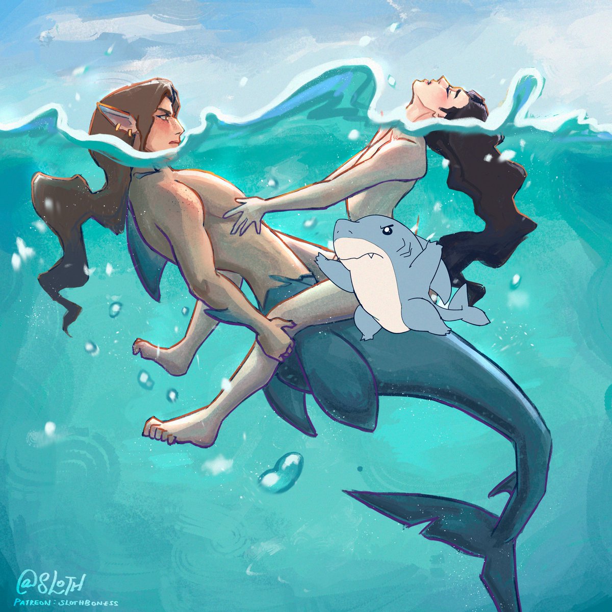 ~sinning under the sea~

It's my birthday so I come with a gift 🎁
(Do you like my Jeffrey the Land Shark censor?)

Uncensored on the ptrn page! 

#tgcf #fengqing #fengxin #muqing #天官赐福