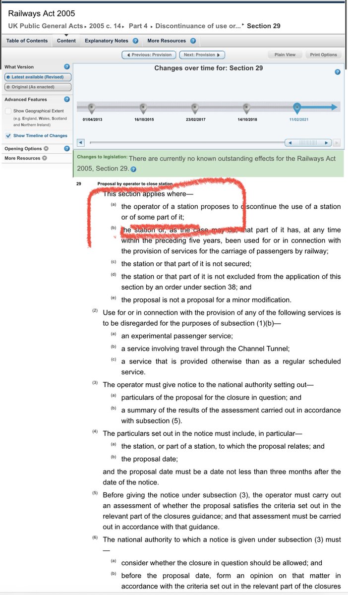Section 29 of the Railways Act lays out a clear process to close “some part” of a station.

It has not been followed in respect of the 1000 ticket office closures.

We’ve given the rail industry a 7-day deadline to halt the process or face legal action.

#SaveTicketOffices