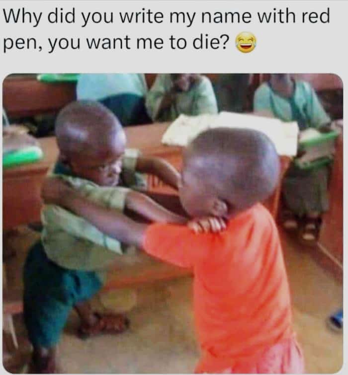 Why red pen??