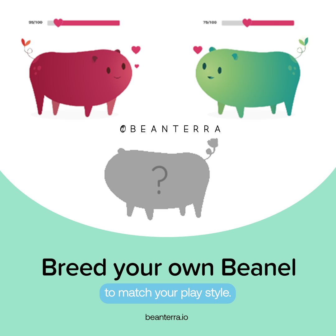 Use your creativity and breed the perfect Beanel to match your unique game style! 🐾🎮

Start breeding today and conquer Beanterra with your ultimate partner! 💪🏻✨

📍 Game tutorial: litepaper.beanterra.io/game-tutorial
📍 Play Store: shorturl.at/dprX2 

#beanterra #NFTCommunity