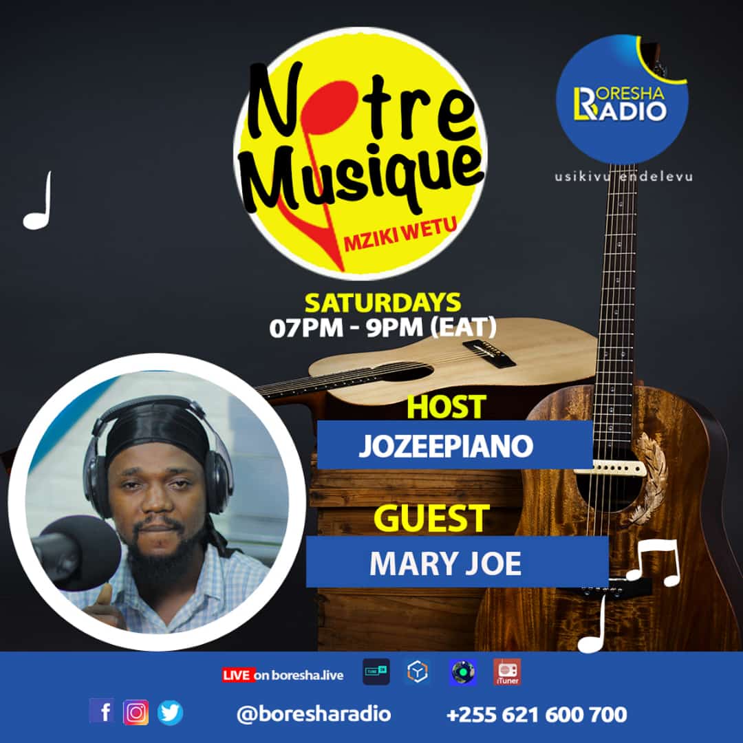 BoreshaRadio's tweet photo. Usikose kusikiliza #Notremusique , Dansi Yetu  Kila siku ya Jumamosi Saa1 mpaka 3 Usiku On @BoreshaRadio  via https://t.co/fquMXs86Md Na #jozee_piano
 
Mada : 
Namna yakufanya mziki wa dance Uwe mziki  wakibiashara 
#Music 
#Dance 
#Mziki 
#NotreMusique https://t.co/JvaIwQyVxq