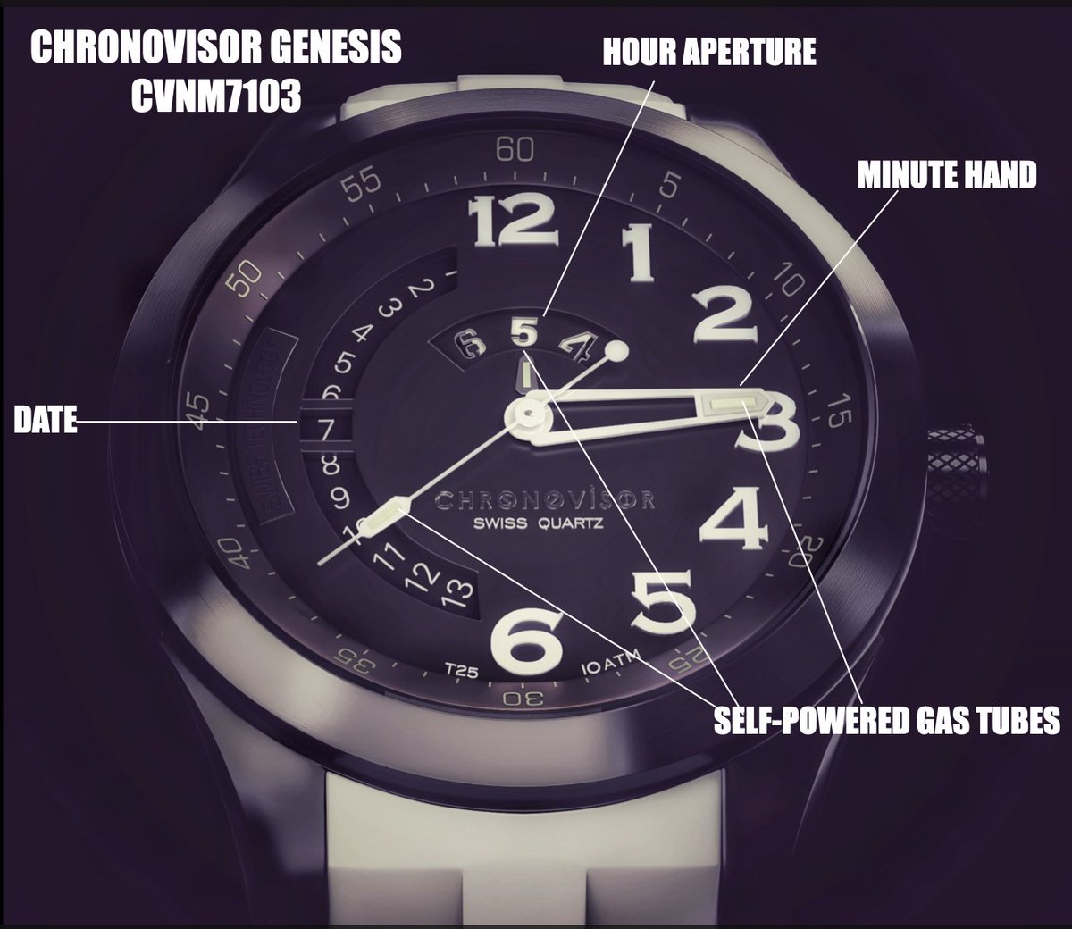The Chronovisor Genesis CVNM7103 - an aesthetic time machine built for a lifetime journey.
chronovisor.ch