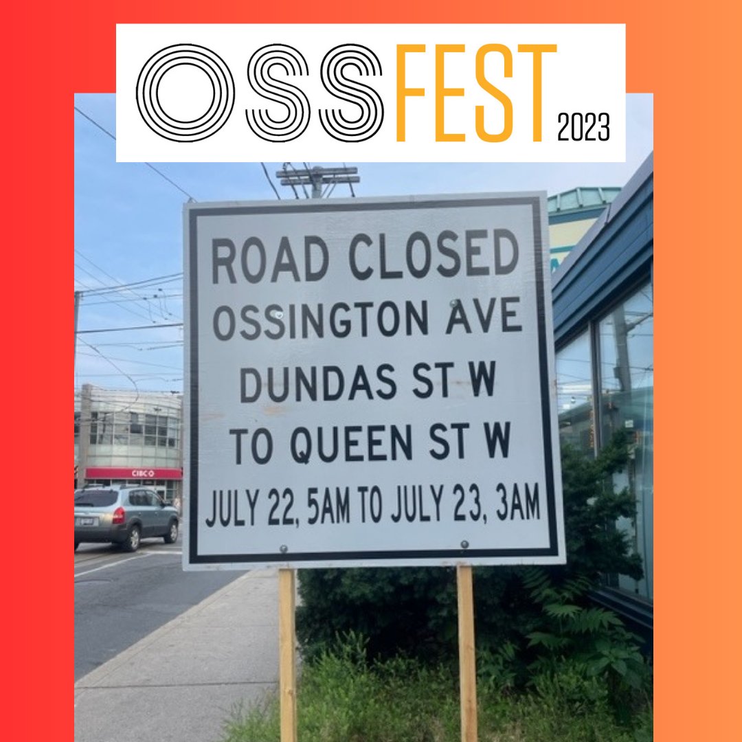 ossingtonbia's tweet photo. We hope to see you at #OssFest2023 today! Friendly reminder to plan your route to get here as Ossington Avenue is closed to vehicle traffic from 5am until 3 am on Sunday, July 23rd. It is going to be a blast! Event runs from 11AM - midnight! https://t.co/Il6jtOKgGo