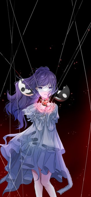 「purple eyes string」 illustration images(Latest)