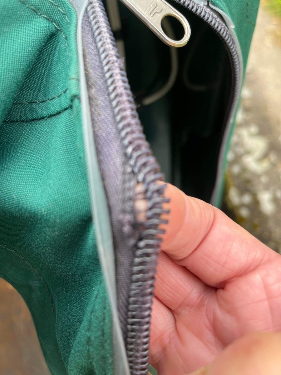 NbaOdyssey's tweet photo. Gutted that the Cratch Cover Zip has split, luckily the maker is going to fix it for free even though it’s over two years old. #NarrowBoatOdyssey https://t.co/DXRDrkjX0G