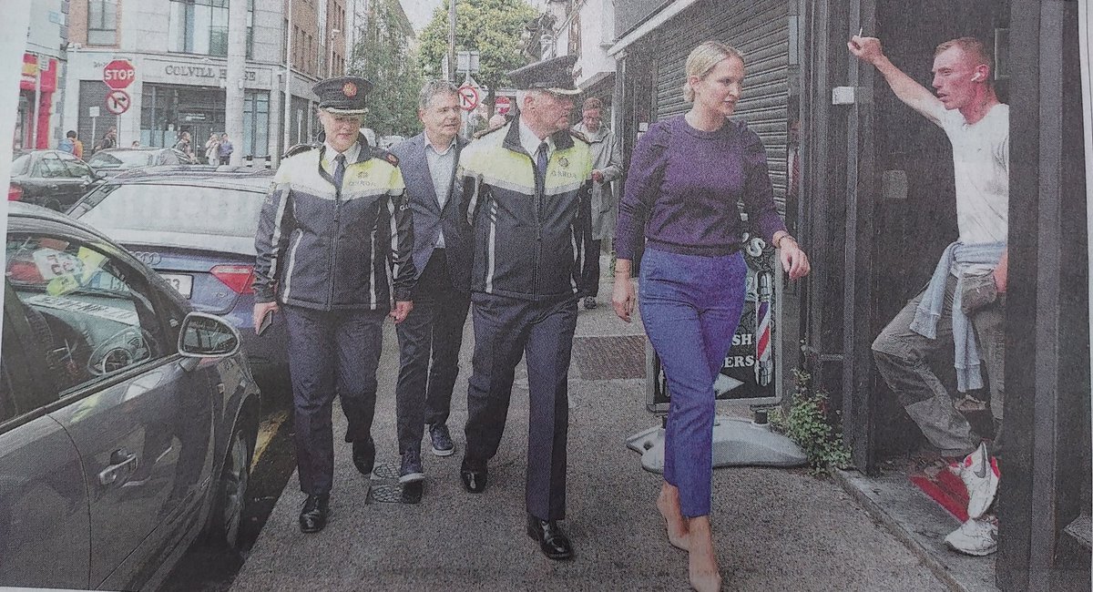 "McEntee says Dublin is a safe city".
Perhaps a more convincing image would be the minister walking alone at midnight without a Garda escort.