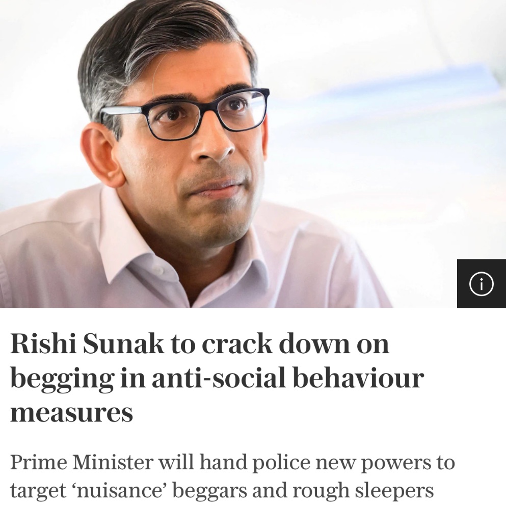 Did a beggar triple your mortgage?
Triple your energy bill?
Raise your retirement age so high you will die first?
Dodge tax
Dump sewage in all the water?

I don’t think it’s beggars being anti-social.

But I do agree that these guys should be in jail.